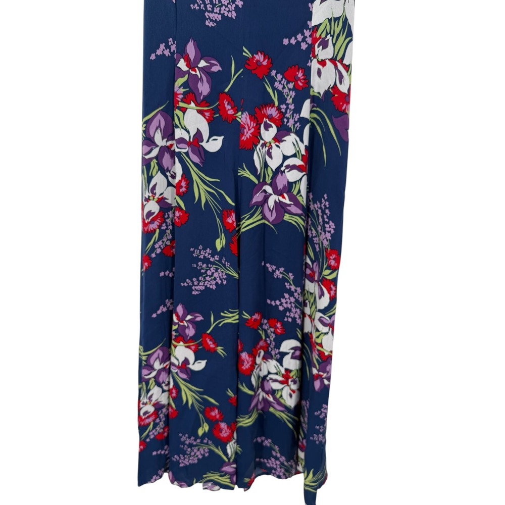 Madewell Women's Cami Maxi Dress Orchid Bouquet Blue Floral Size 6 Resortwear - Picture 11 of 15